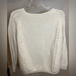 Poetry Cable Sweater, Cotton, and Wool, Size 12